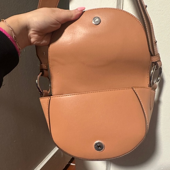 Stella McCartney Perforated Logo Saddle Bag Camel - Picture 7 of 13